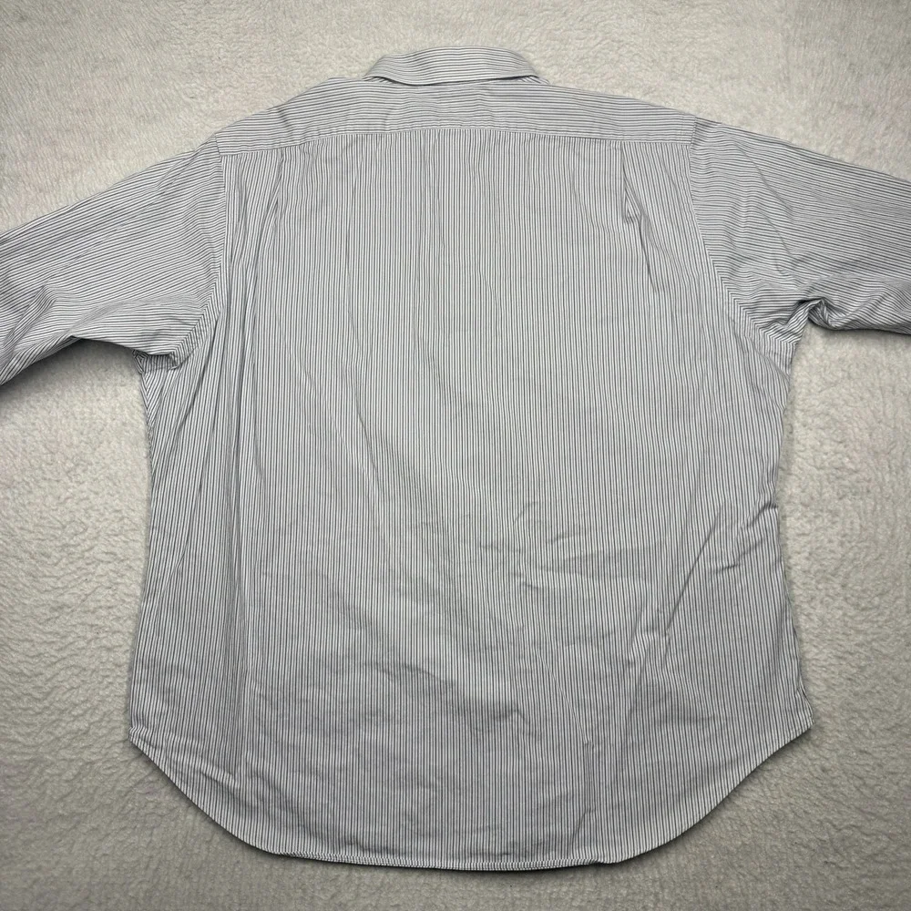 Polo Ralph Lauren Shirt Button‎ Up Preppy Blue Striped Men's 2XL (18 36/37)